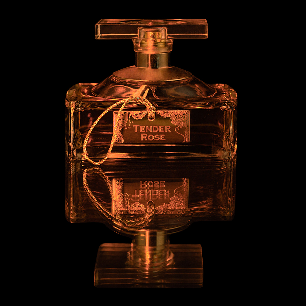 Commercial product photography - Tender rose perfume